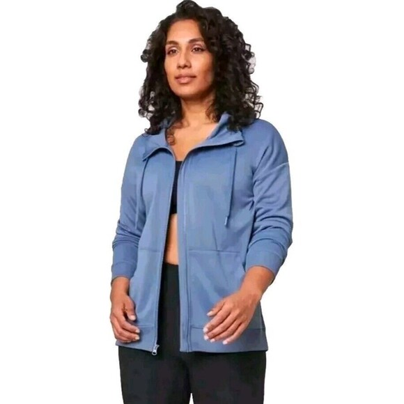 Mondetta Tops - NWT Mondetta Womens Performance Full Zip Fleece Lined Hoodie Pockets Blue Size S